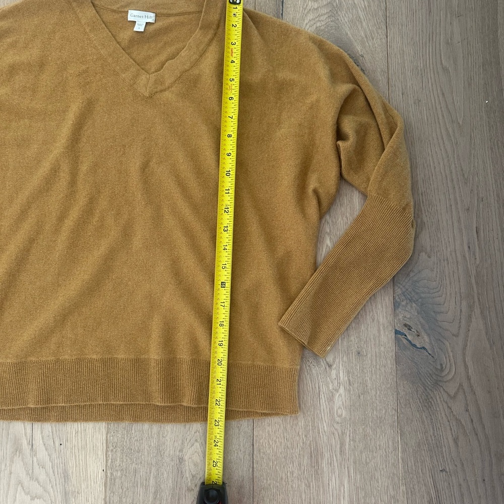 Worn Once Garnet Hill Cashmere  V-Neck Sweater - Picture 2 of 6